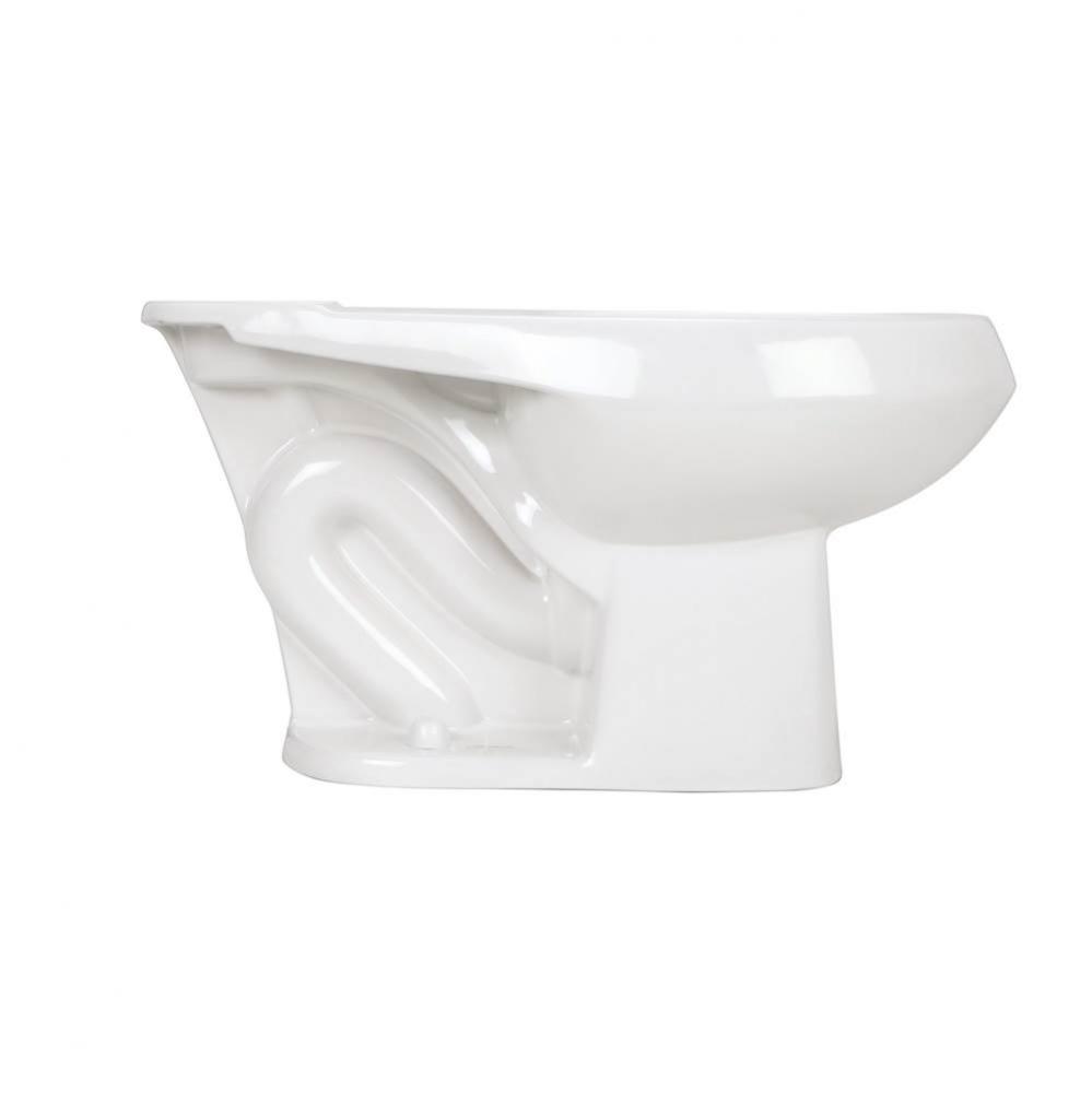 1-Piece Siphon-Jet Toilet Bowl, Elongated Rim, Standard Height, White Vitreous China