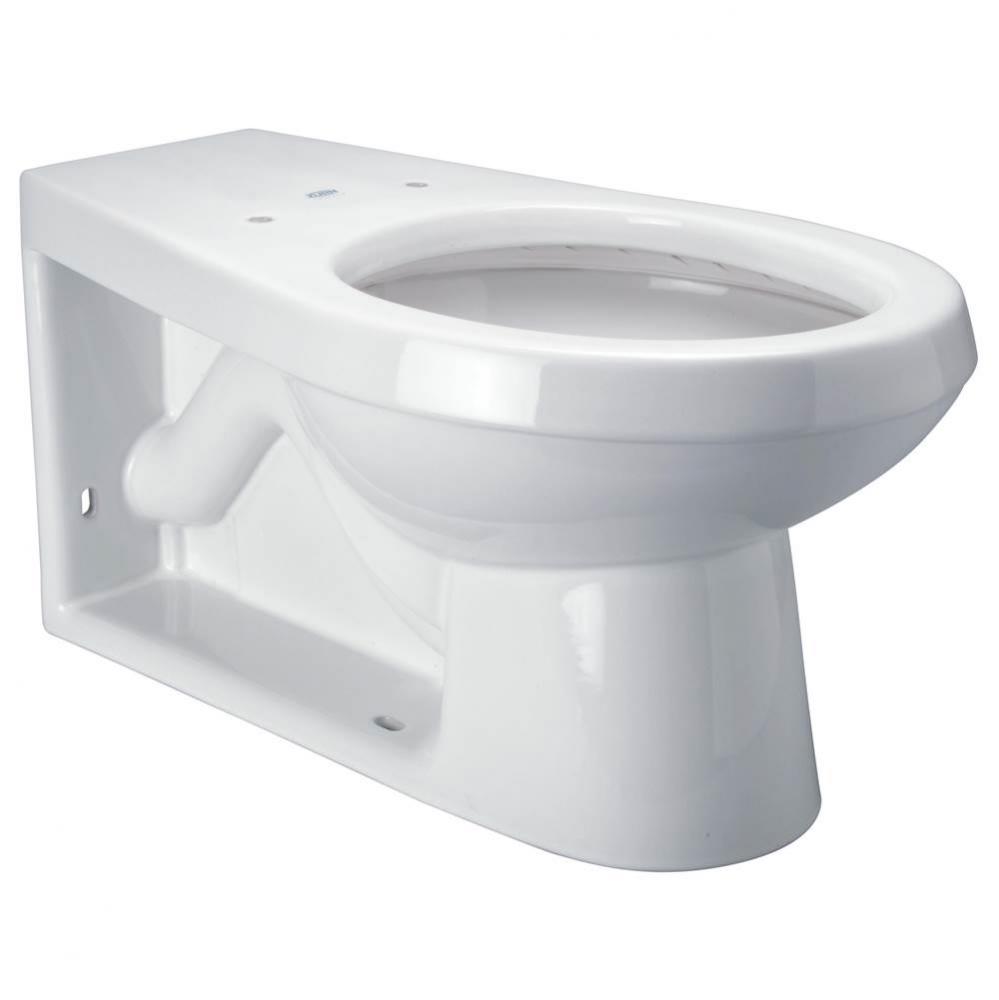 Floor-Mount Siphon-Jet Toilet Bowl, Back Spud, Back Outlet, Elongated, ZurnSHIELD™, White Vitreo