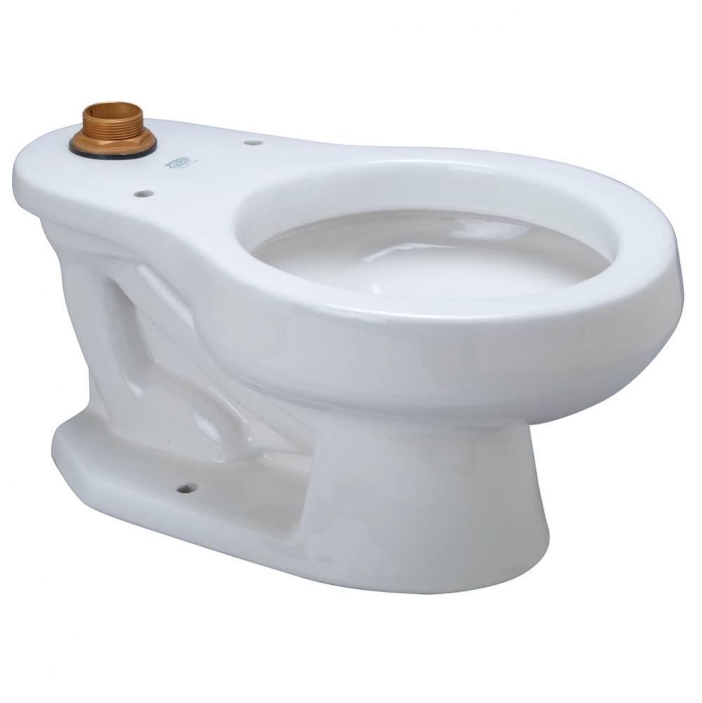 Children&apos;s Height Floor-Mount Siphon-Jet Toilet Bowl, Top Spud, Bottom Outlet, Elongated, Whi