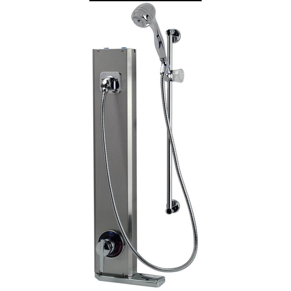 Aqua-Panel&#xae; Institutional Stainless Steel Hand Wall Shower with 24&apos;&apos; Mounting Bar,