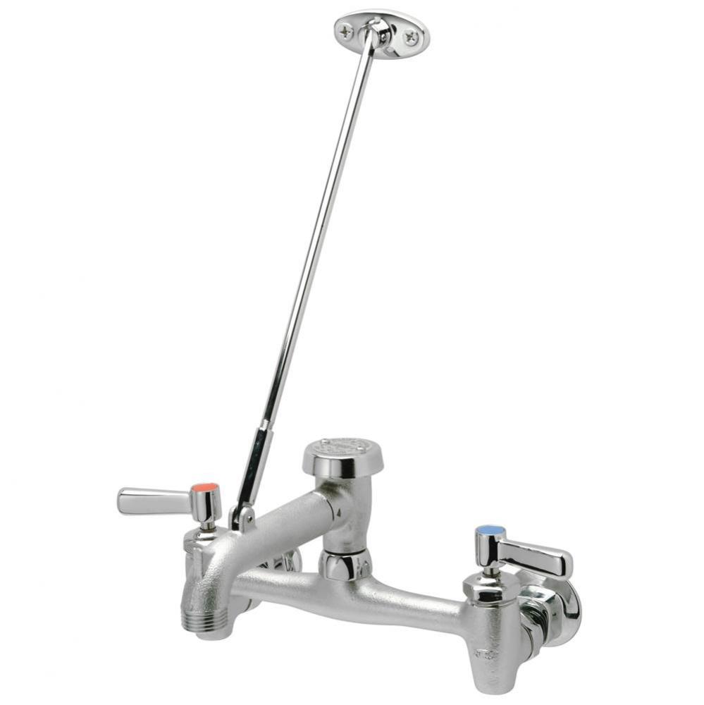 AquaSpec&#xae; Wall-Mount Service Sink Faucet -Vacuum-Breaker Spout, Pail Hook, Wall Brace, Metal