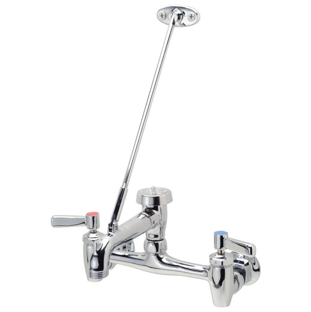 AquaSpec&#xae; Wall-Mount Service Sink Faucet -Vacuum-Breaker Spout, Pail Hook, Wall Brace, and Me