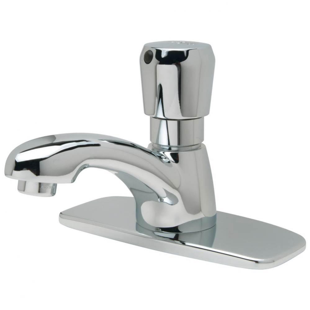 AquaSpec&#xae; Single-Hole Metering Faucet, Deck Mount with 1.0 gpm Spray Outlet, 4&apos;&apos; Co