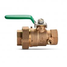 Zurn Industries 1-850TUXL - 1'' 850XL Full Port Bronze Ball Valve, tapped, with single union body