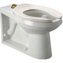 Zurn Industries Z5645-BWL - Floor-Mount Siphon-Jet Toilet Bowl, Top Spud, Back Outlet, Elongated, ADA Height, ZurnSHIELD™, V