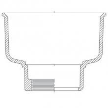 Zurn Industries P1930-2NL - Z1930 8x4x4 Deep CI Body w/ 2NL Conn, ARC top and interior PN 500200091