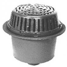 Zurn Industries ZC104-6NH-C-R - 15'' Dia Deep Sump Roof Drain w/ CI Dome-Deck Clamp-Sump Receiver