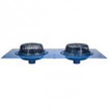 Zurn Industries ZC163-6NH - ZC163-6NH 15'' Diameter combination roof and overflow drains w/ cast iron domes, double