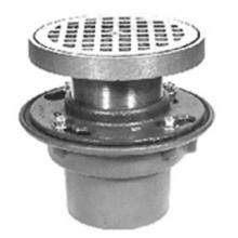 Zurn Industries Z415-3NL-7N-P - Cast Iron Floor Drain w/ Loose Set Deep Flanged Grate-Trap Primer