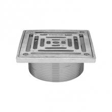 Zurn Industries ZN400-5SZ-PC - 5'' Sq Polished Nickel Leveling Strainer w/ Slotted Openings-Protective Cover