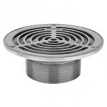 Zurn Industries ZS400-5BS - ZS400 304 Grade Stainless Steel 5'' Round Adj  Medium Duty Strainer Top w/Heel Proof Med