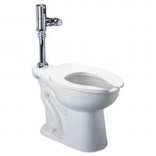 Zurn Industries Z5646-BWL - Floor-Mount Toilet Bowl, Top Spud, Back Outlet, Elongated, ADA Height, Bedpan Lugs, ZurnSHIELD™,