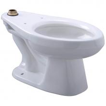 Zurn Industries Z5655-BWL1 - Floor-Mount Siphon-Jet Toilet Bowl, Top Spud, Bottom Outlet, Elongated, ZurnSHIELD™, Std Height,