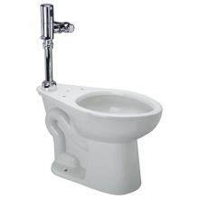 Zurn Industries Z5665-BWL1 - Floor-Mount Siphon-Jet Toilet Bowl, Top Spud, Bottom Outlet, Elongated, ADA Height, Vitreous China