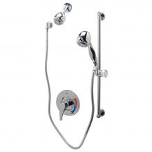 Zurn Industries Z7300-SS-MT-HW - Temp-Gard® III Tub and Hand Wall Shower Unit with 24'' Slide Bar, 60'' Me