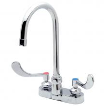 Zurn Industries Z812B4-XL-FC - AquaSpec® Gooseneck Faucet, 4'' Centerset, 5 3/8'' Spout, 2.0 gpm Laminar