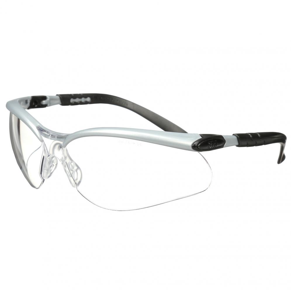 3M™ BX Protective Eyewear, 11380-00000-20, clear anti-fog lens, silver/black frame