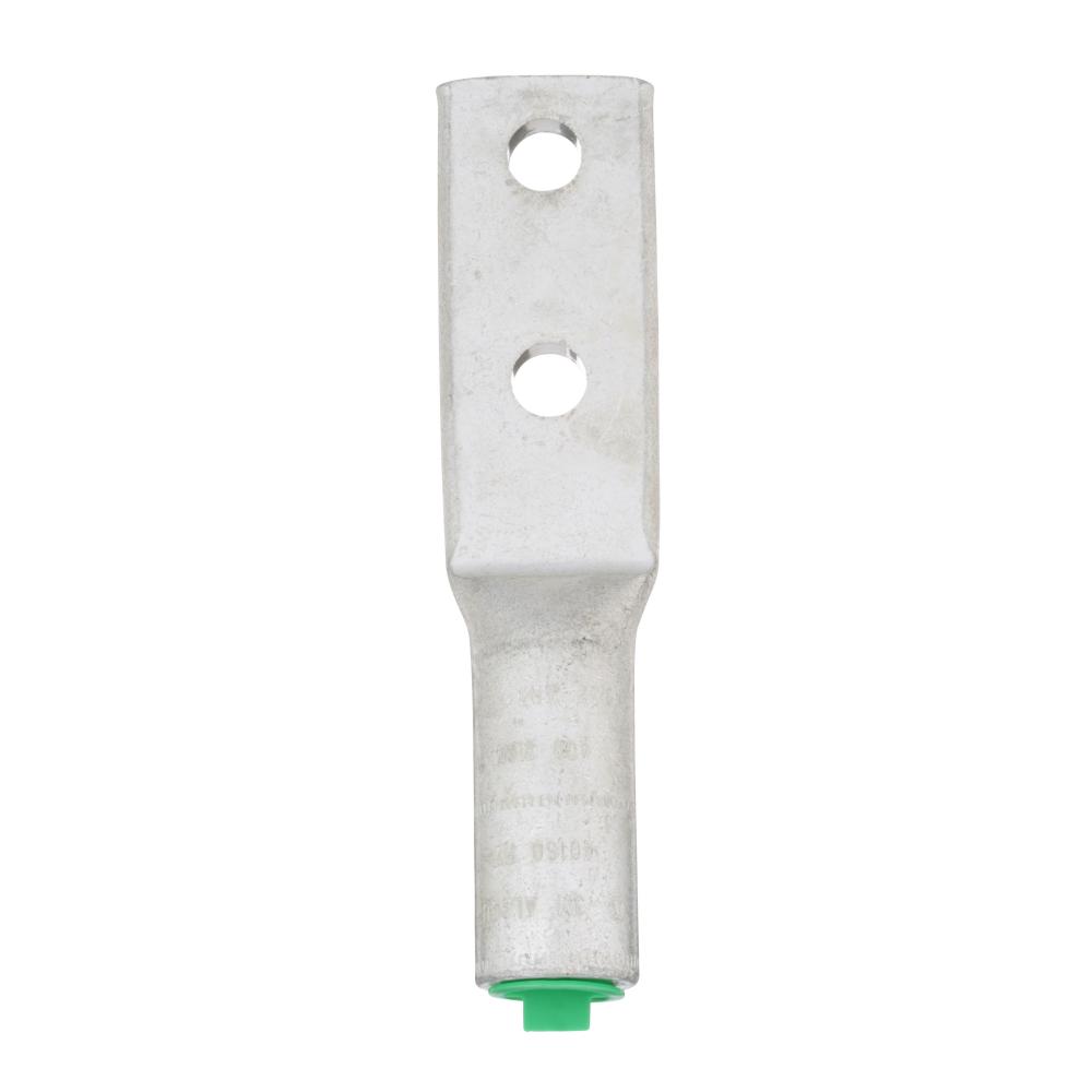 3M™ Scotchlok™ Aluminum Two Hole Lug, 40160, up to 35 kV, 400 kcmil, green