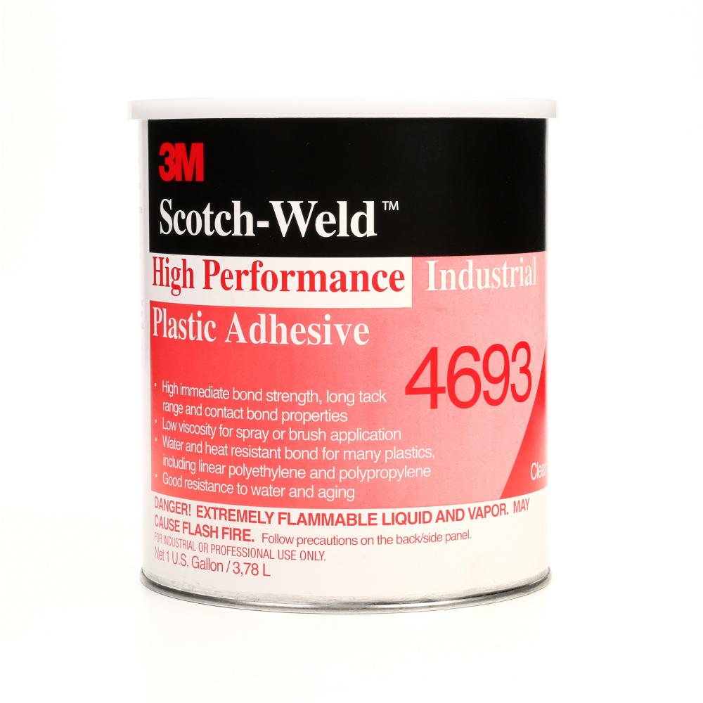 3M™ High Performance Industrial Plastic Adhesive, 4693, light amber, 1 gal (3.8 L)