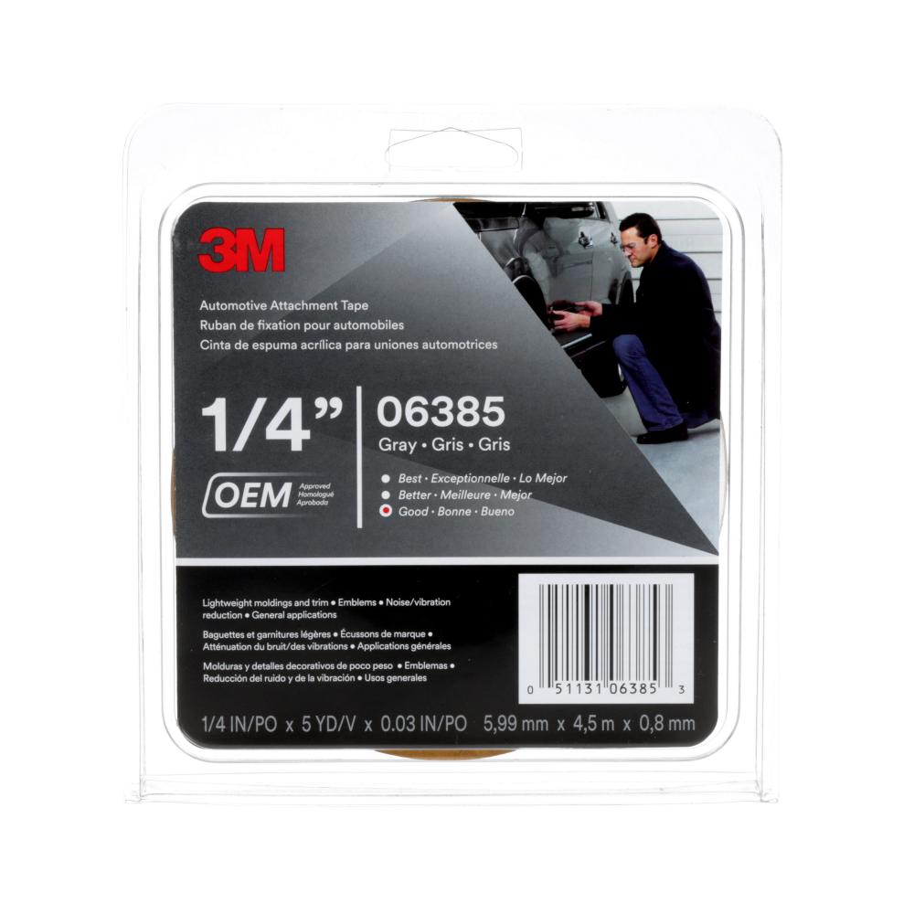 3M™ Nameplate Repair Tape, 06385, Gray, .236 in x 5 yd, 30 mil, 12 per case