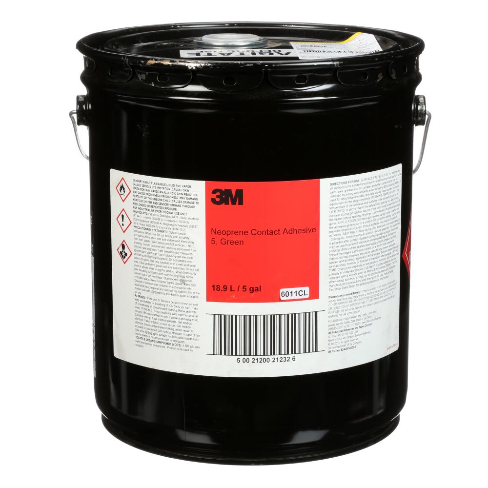 3M™ Neoprene Contact Adhesive, 5-5GAL-GRN, green, 5 gal (18.9 L)