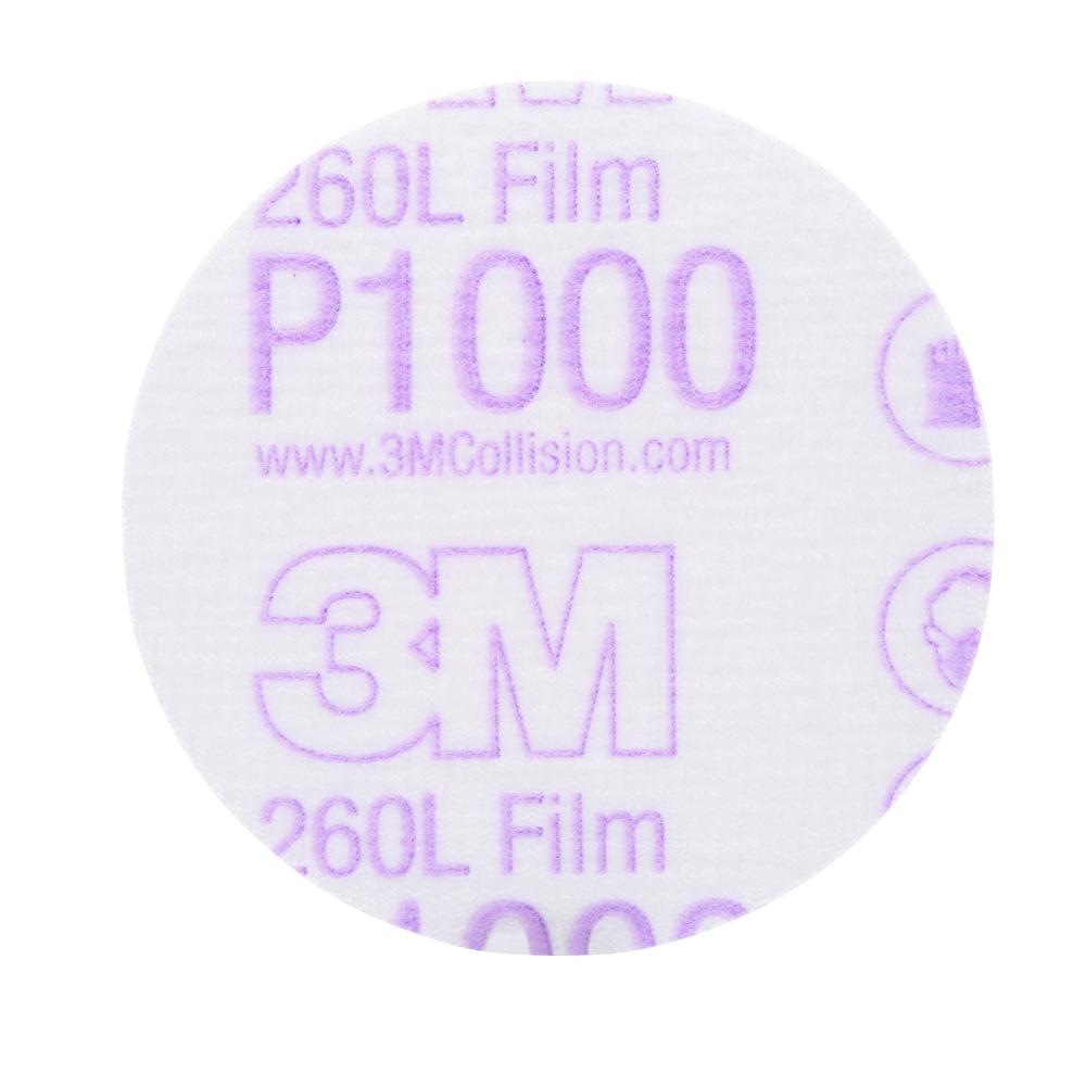 3M™ Hookit™ Finishing Film Disc, 260L, 00909, P1000, 3 in (7.6 cm)