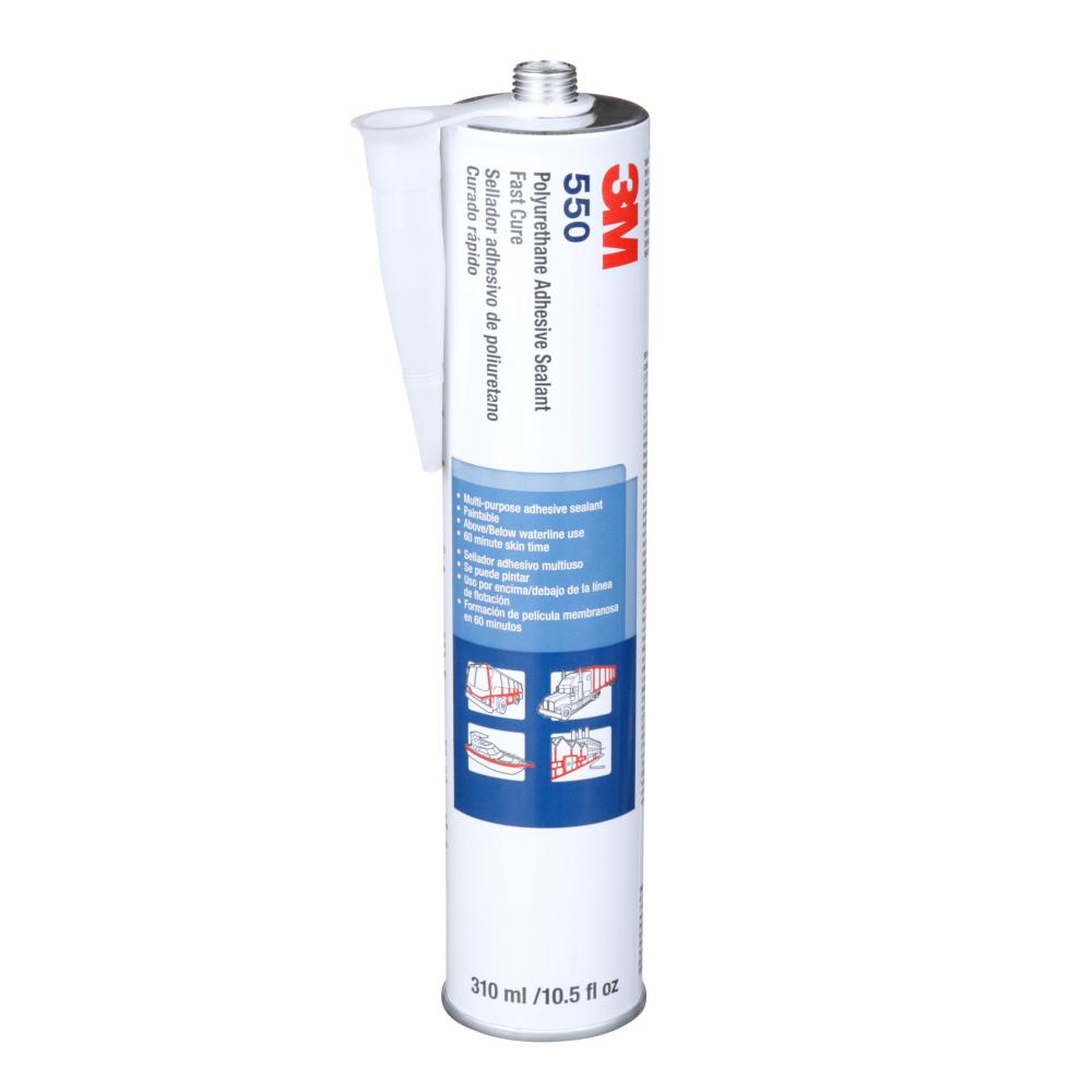 3M™ Polyurethane Adhesive Sealant, 550FC, white, 10.5 fl oz (310.53 mL), cartridge