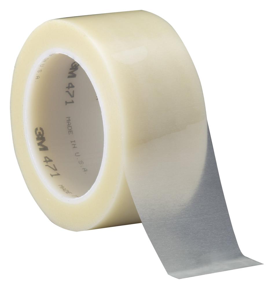 3M™ Vinyl Tape, 471, transparent, 2.0 in x 36.0 yd x 5.2 mil