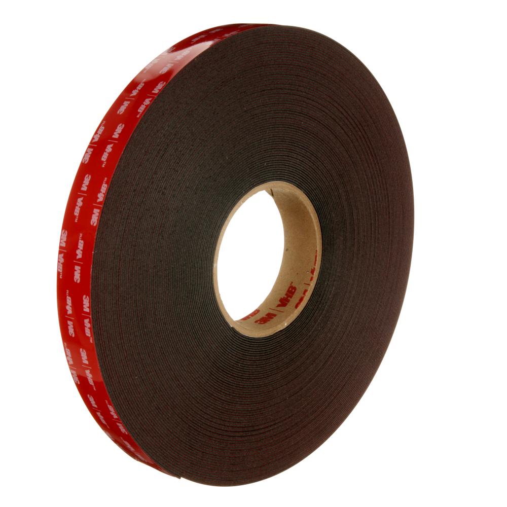 3M™ VHB™ Acrylic Foam Tape, 5952, black, 1.0 in x 36.0 yd x 45.0 mil