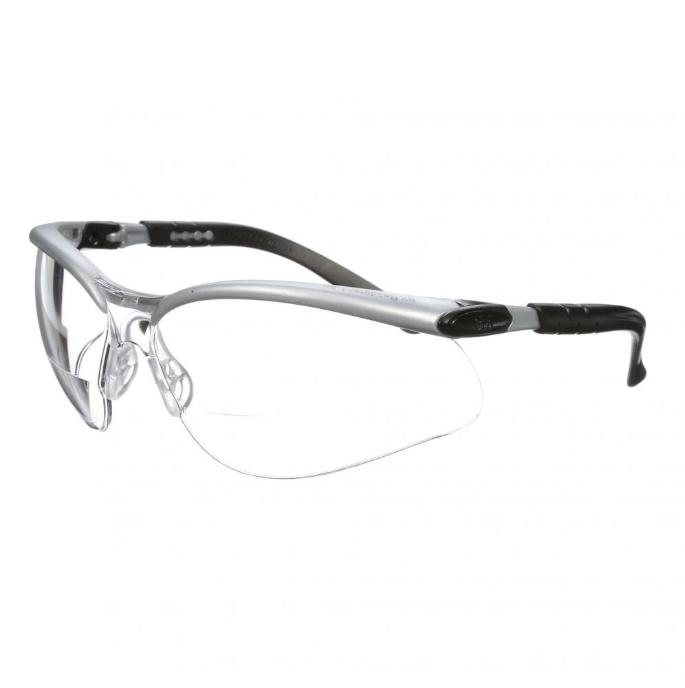 3M™ BX Reader Protective Eyewear, 11375-00000-20, clear lens, silver frame, +2.0 dioptre