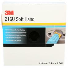 3M 7000084128 - 3M™ Precut Soft Hand Rolls, 216U, 50340, P800, 4.5 in x 27.34 yd. (11.4 cm x 25 m)