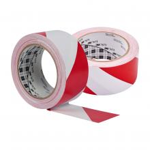3M 7000148378 - 3M™ Hazard Warning Tape 767, red/white, 2.0 in x 36.0 yd x 5.0 mil (5.1 cm x 32.9 m x 0.13 mm)