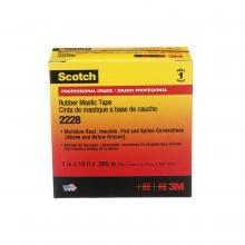 3M 7000006048 - Scotch® Rubber Mastic Tape, 2228, black, 65 mil (1.65 mm), 1 in x 10 ft (25.4 mm x 3.1 m)