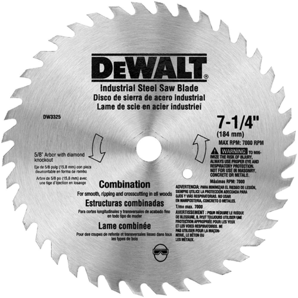 7 1/4&#34; 40T Steel Combo Blade