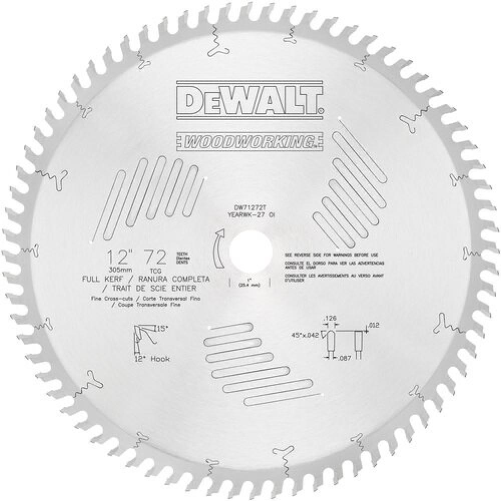 12&#34; 60T Crosscuts Woodworking Saw Blade  Full Kerf