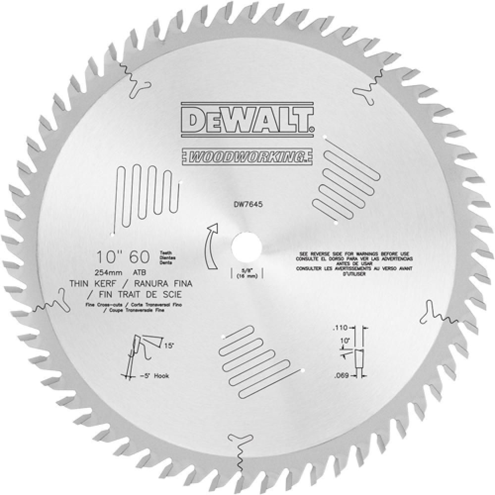 10&#34; 60T Crosscuts Woodworking Saw Blade