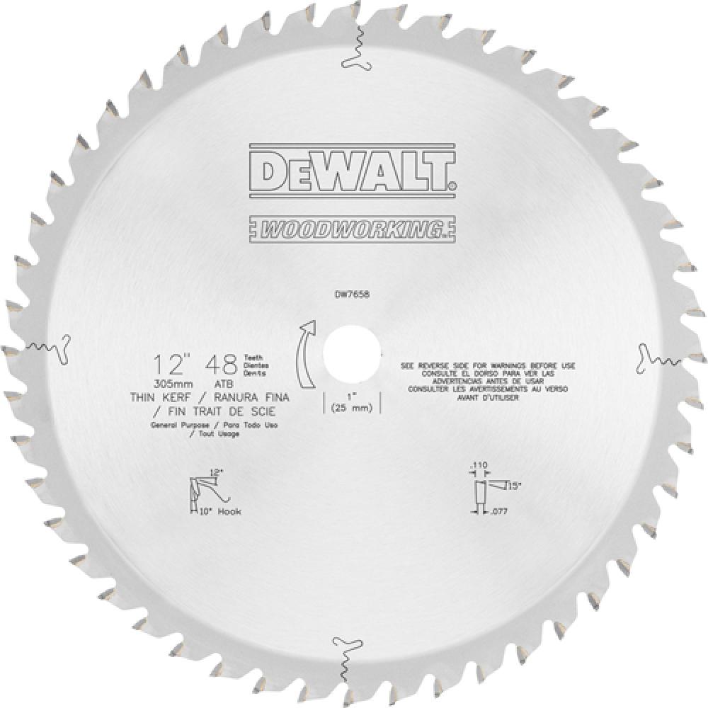 12&#34; 48T General Purpose Woodworking Saw Blade Thin Kerf