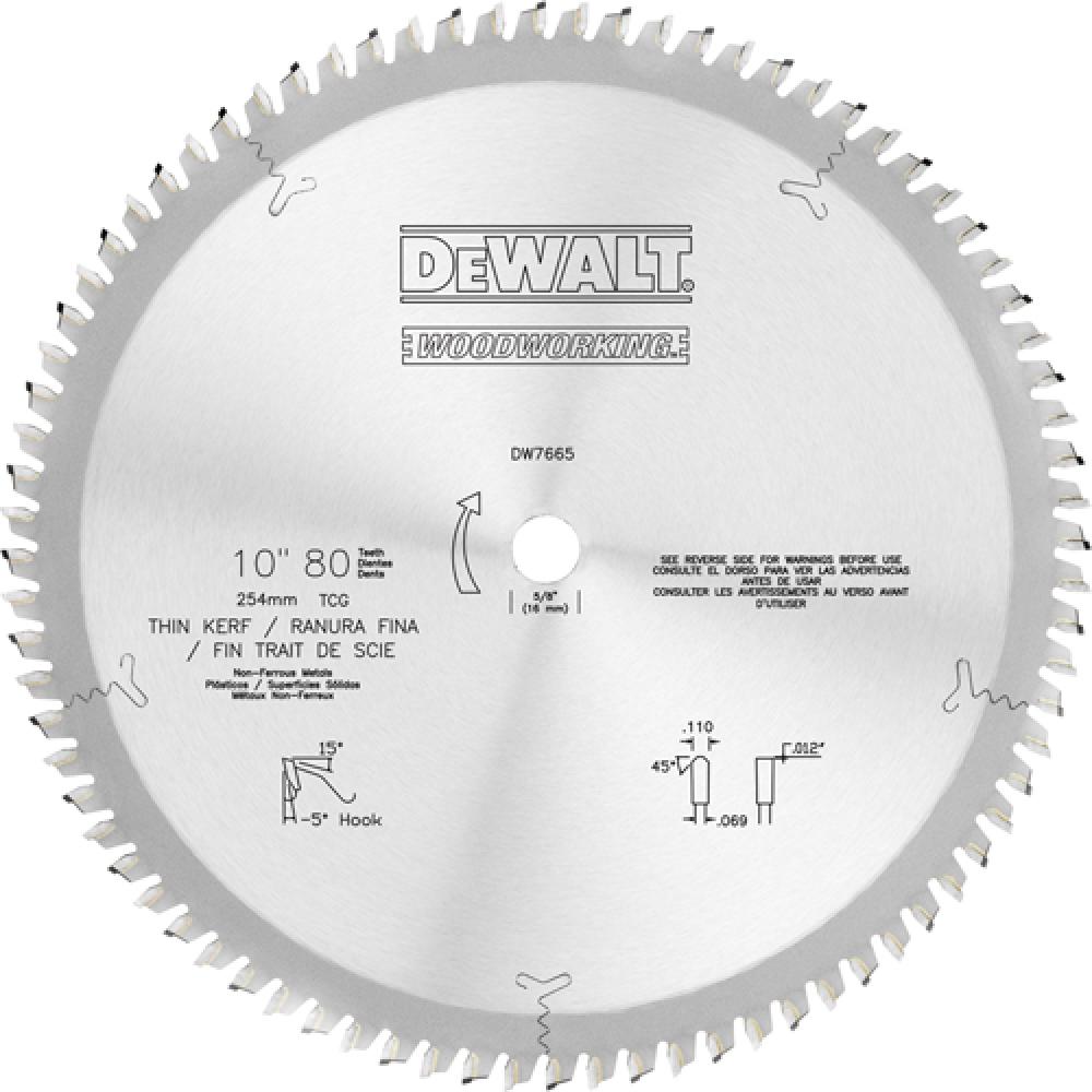 10&#34; 80T Aluminum Cutting Saw Blade 5/8&#34; Arbor