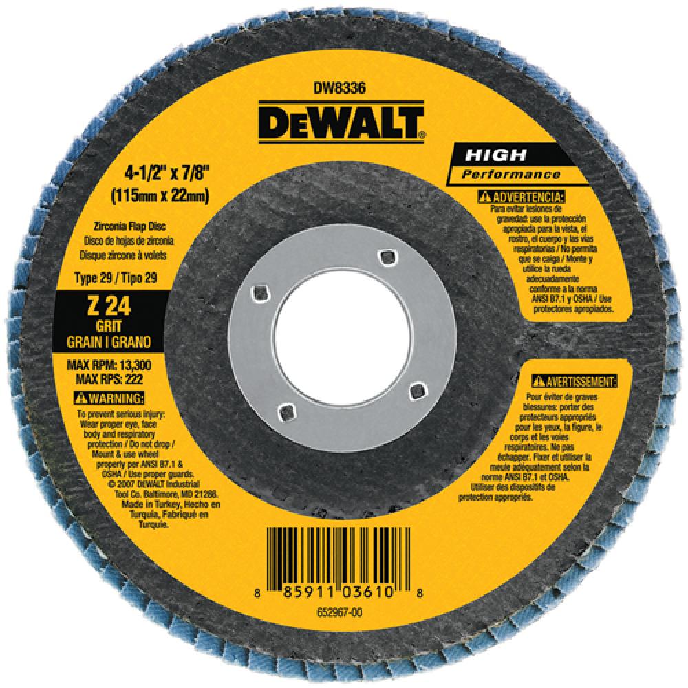 4-1/2&#34; x 7/8&#34; 24g type 29 HP flap disc