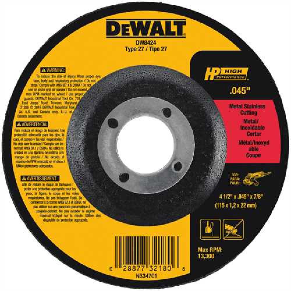 4-1/2&#34; x .045&#34; x 7/8&#34; Metal Cutting Wheel