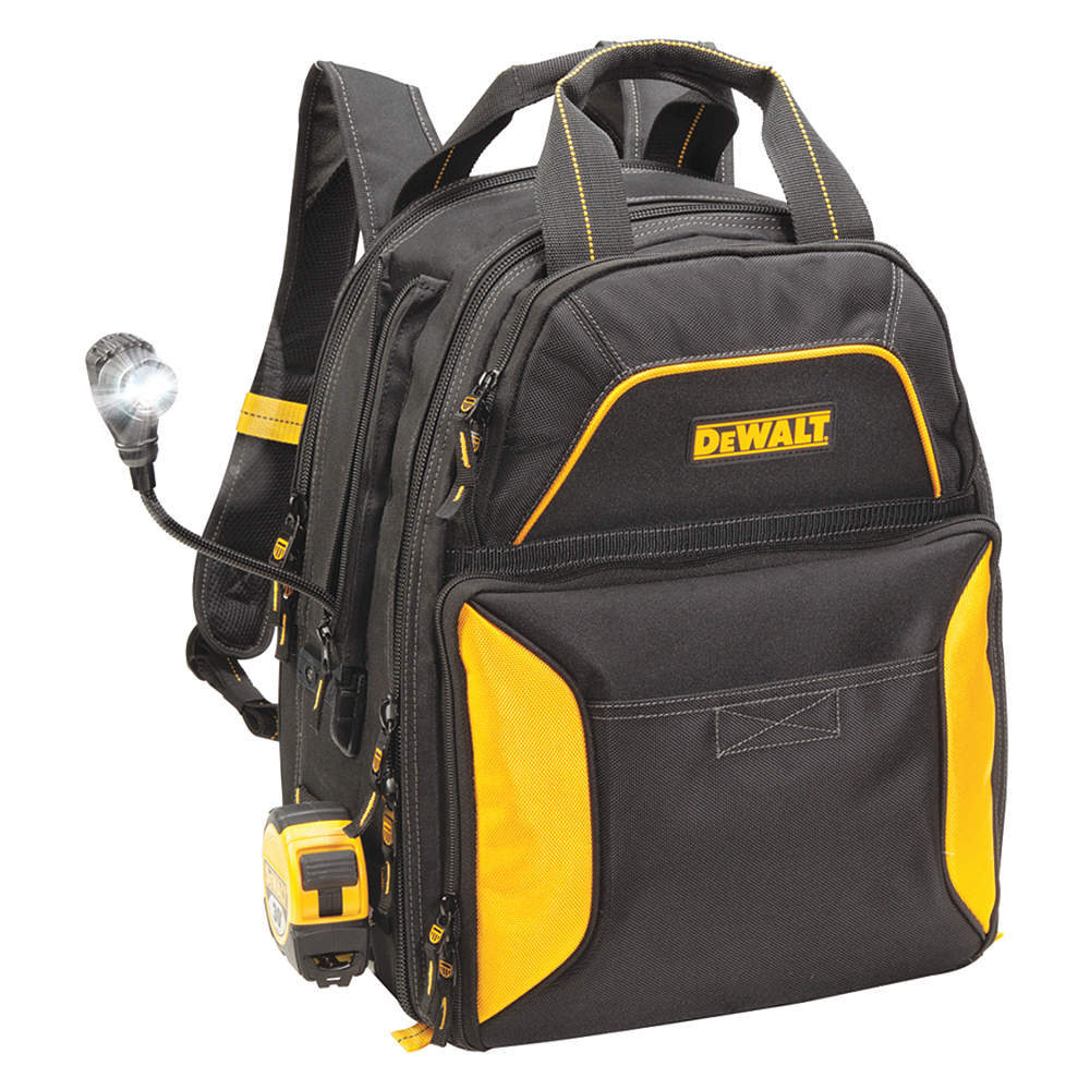 TOOL BACKPACK,BLACK/YELLOW,33 POCKETS