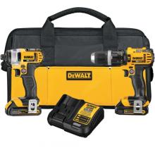 DeWalt DCK285C2 - 20V MAX* Lithium Ion Compact Hammerdrill / Impact Driver Combo Kit (1.5 Ah)