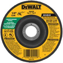 DeWalt DW4429 - 4" x 1/4" x 5/8" masonry grinding