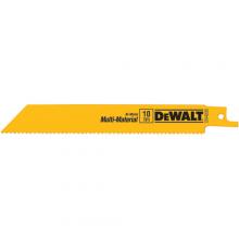 DeWalt DW4806 - 6" 10 TPI Straight Back Bi-Metal Reciprocating Saw Blade, General Purpose (5 pack)