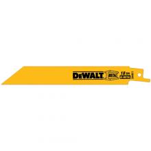 DeWalt DW4811 - 6" 18 TPI Straight Back Bi-Metal Reciprocating Blade (5 pack)