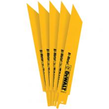 DeWalt DW4813 - 6" 24 TPI Straight Back Bi-Metal Reciprocating Blade (5 pack)