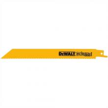 DeWalt DW4846 - 8" 10/14 TPI Straight Back Bi-Metal Reciprocating Blade (5 pack)