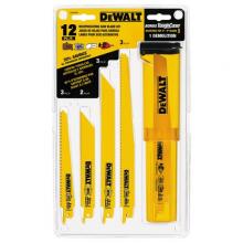 DeWalt DW4892 - 12 Piece Bi-Metal Reciprocating Saw Blade Set with Telescoping Case