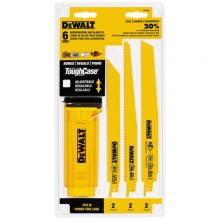 DeWalt DW4896 - 6 Piece Bi-Metal Reciprocating Saw Blade Set with Telescoping Case