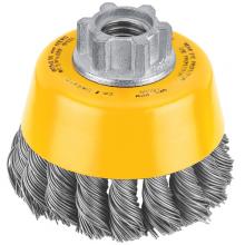 DeWalt DW4910 - 3" x 5/8"-11 HP .020 Carbon Knot Wire Cup Brush